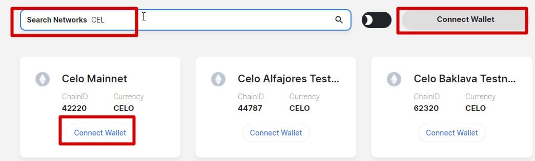 CELO ChainList