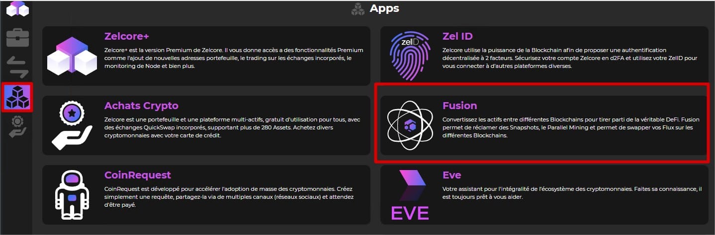 application fusion zelcore