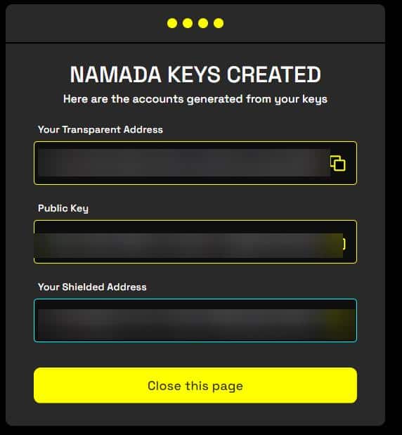 namada keys
